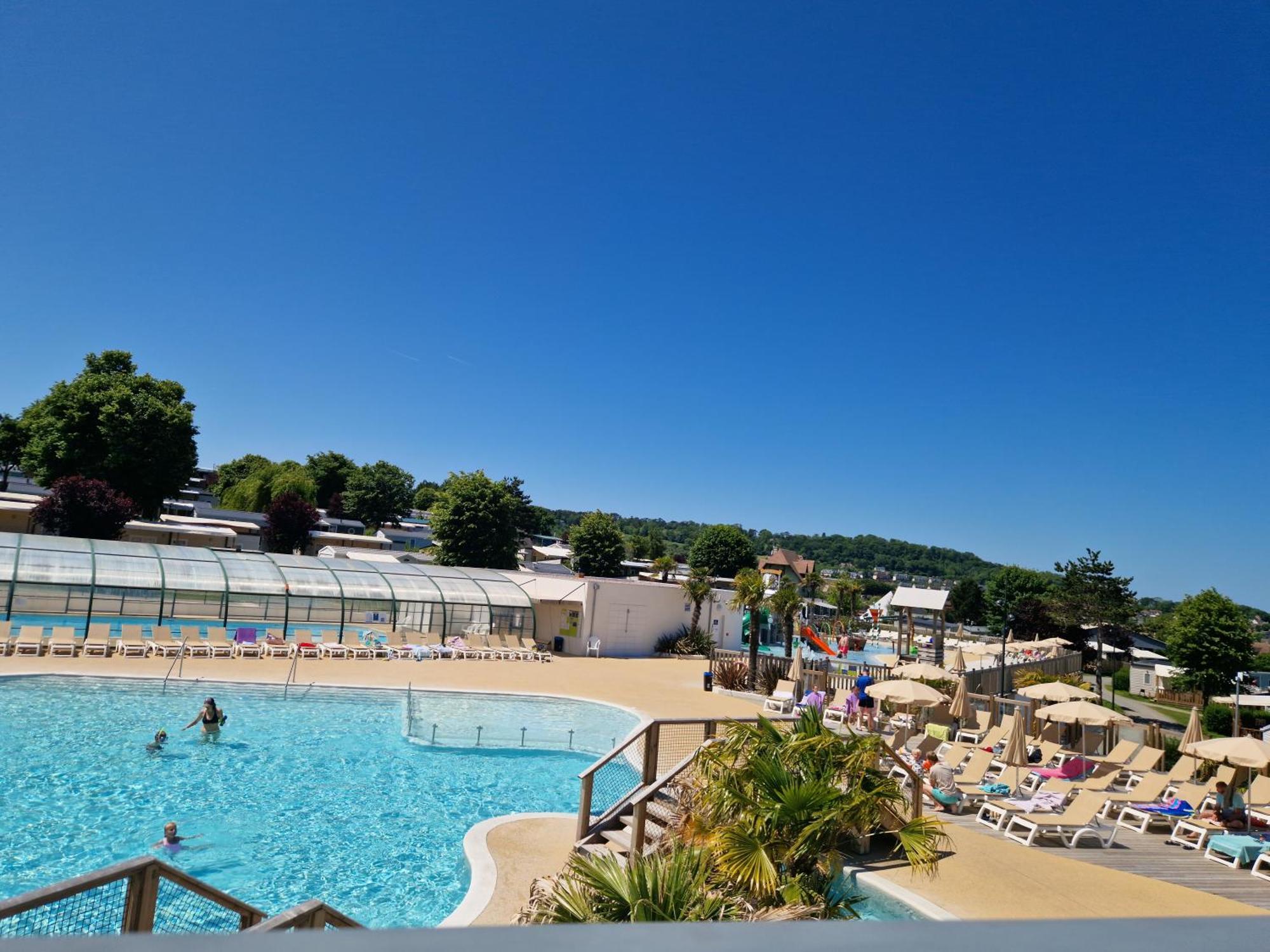 5 Etoiles Piscines Chauffees Club Enfants Mobilhome Premium 6pers Campingplatz Houlgate